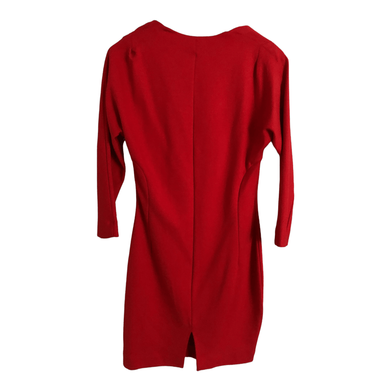 L.K.Bennett Dr Nicole Stretch Viscose 3/4 Sleeve Bodycon Dress Poppy Red UK Size 10-14 - Ava & Iva