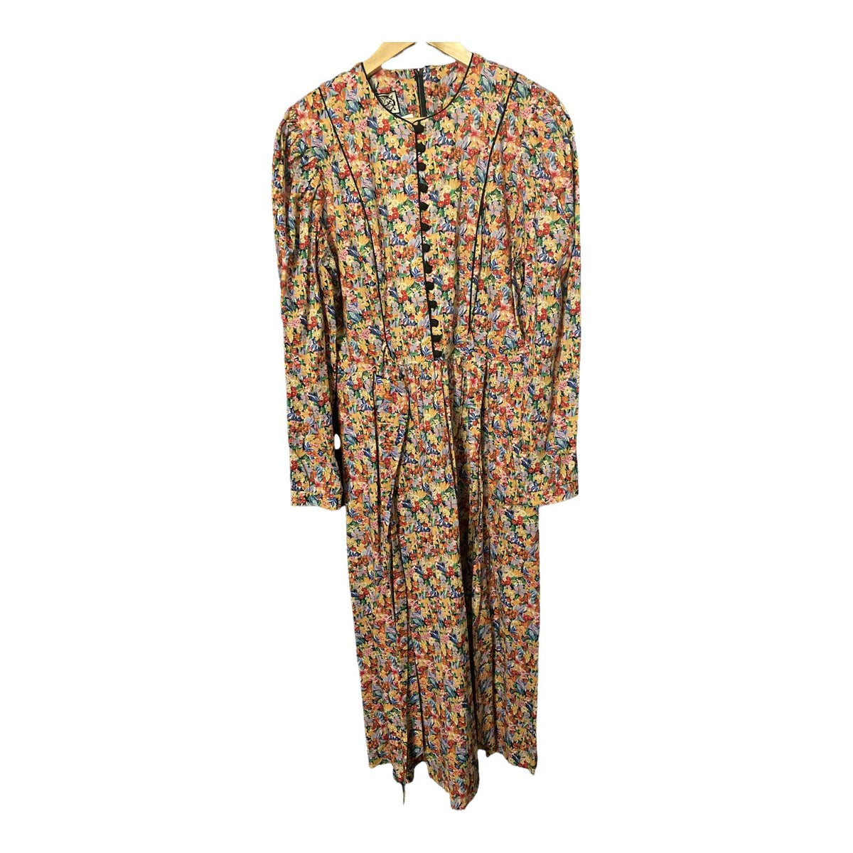 Marion Donaldson Cotton Liberty Print Floral Long Sleeved Dress UK Size 12 - Ava & Iva