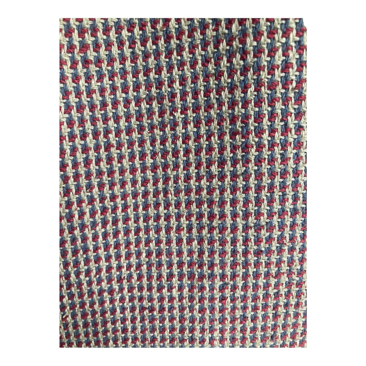 Cotswolds Woollen Weavers 100% Bourette Silk Burgundy, Cream and Grey Woven Skirt Suit. Jacket UK Size 10 Skirt UK Size 12 - Ava & Iva