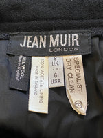 Jean Muir Vintage Wool Skirt Black Size 8 - Ava & Iva