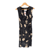 MaxMara 100% Silk Dress Black and Cream Floral Pattern  UK size 8 - Ava & Iva