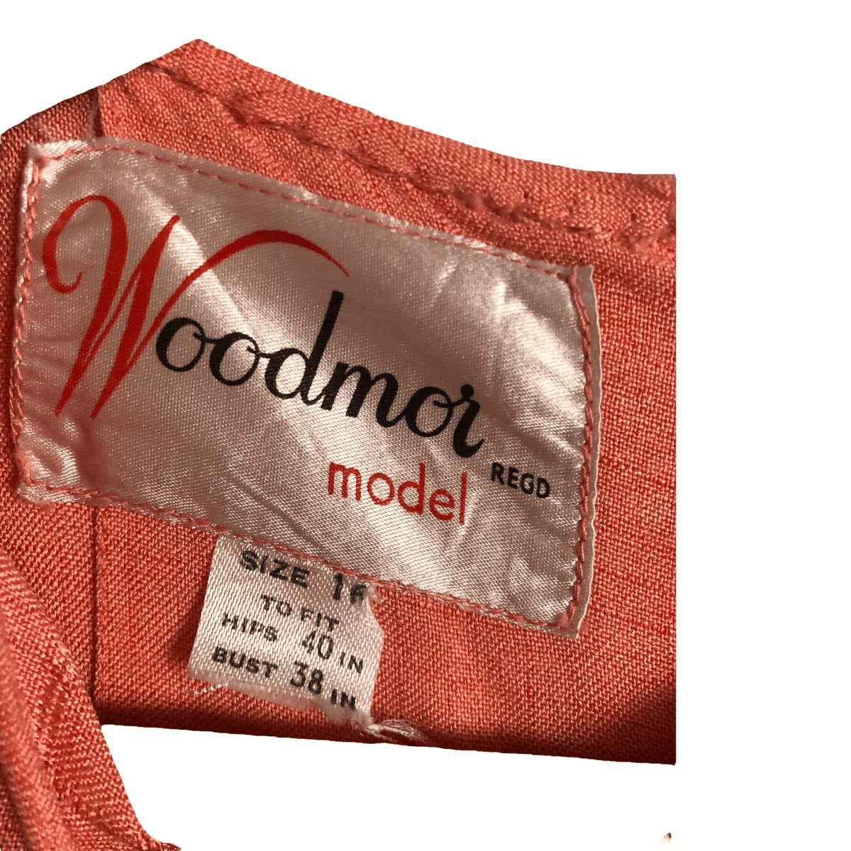 Woodmor Vintage Cotton Short Sleeve Belted Summer Dress Pink UK Size 12-14 - Ava & Iva