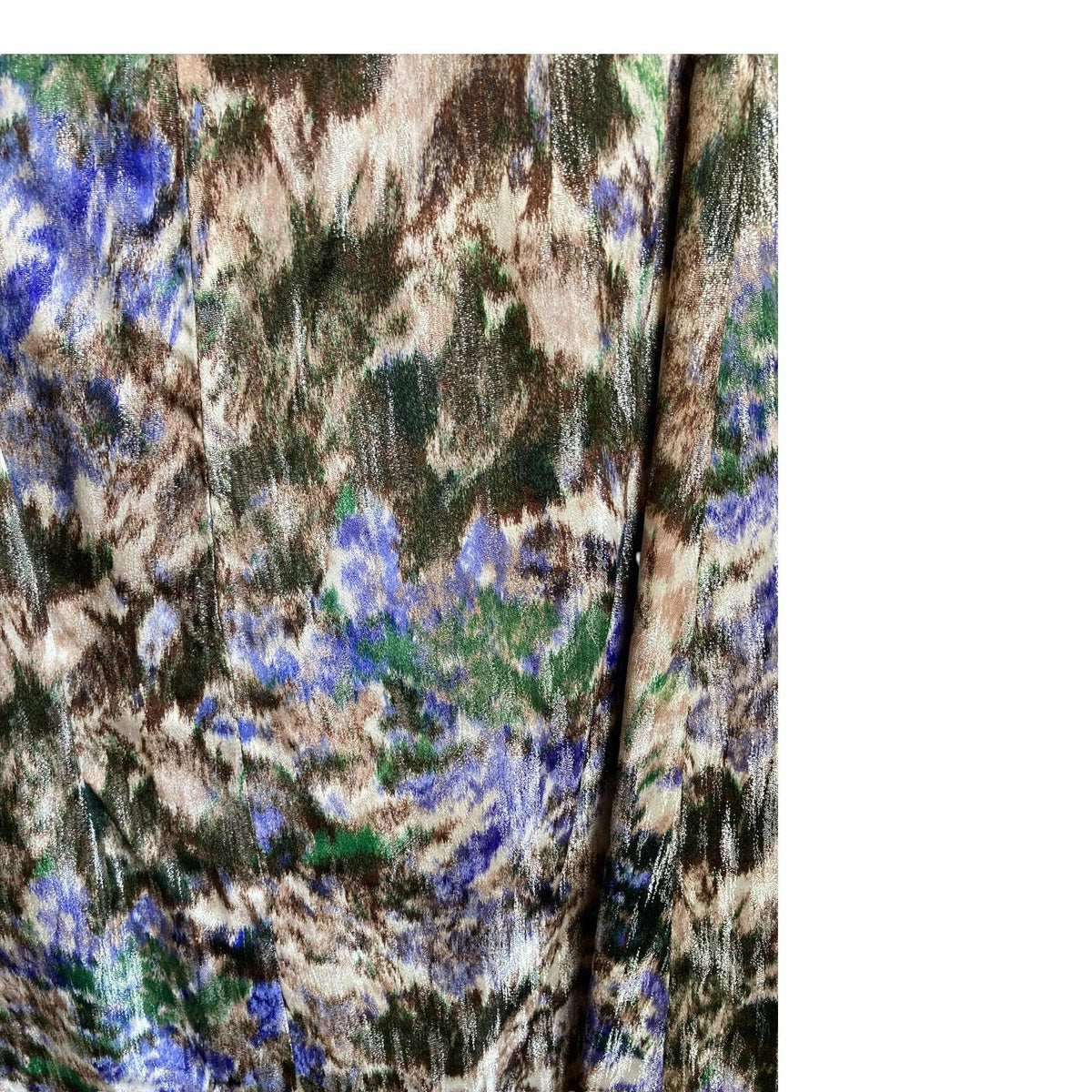 Vintage Gold Multi-Colourway Strapless Single Shouldered Dress UK Size 6 - Ava & Iva