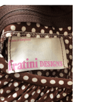 Vintage Fratini Designs 100% Cotton Long Sleeve Maxi Festival Boho Dress Brown White Polka Dot Print UK Size 8 - Ava & Iva