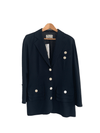 At The Ballroom 100% Wool Vintage Single Breasted Jacket Navy Size M/L - Ava & Iva