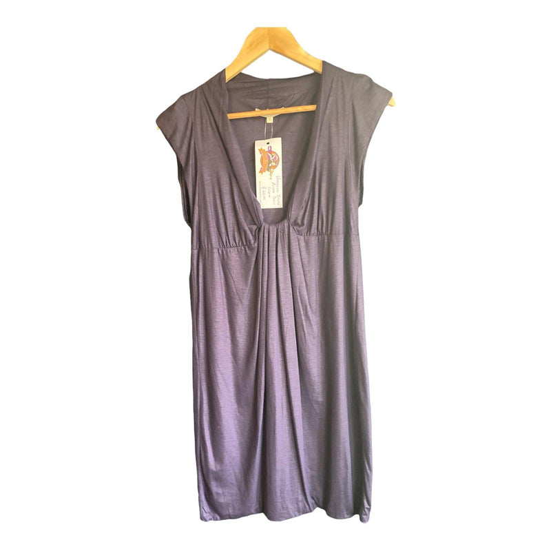 Vanessa Bruno Purple Capped Sleeved Dress Size 3 UK Size Medium - Ava & Iva