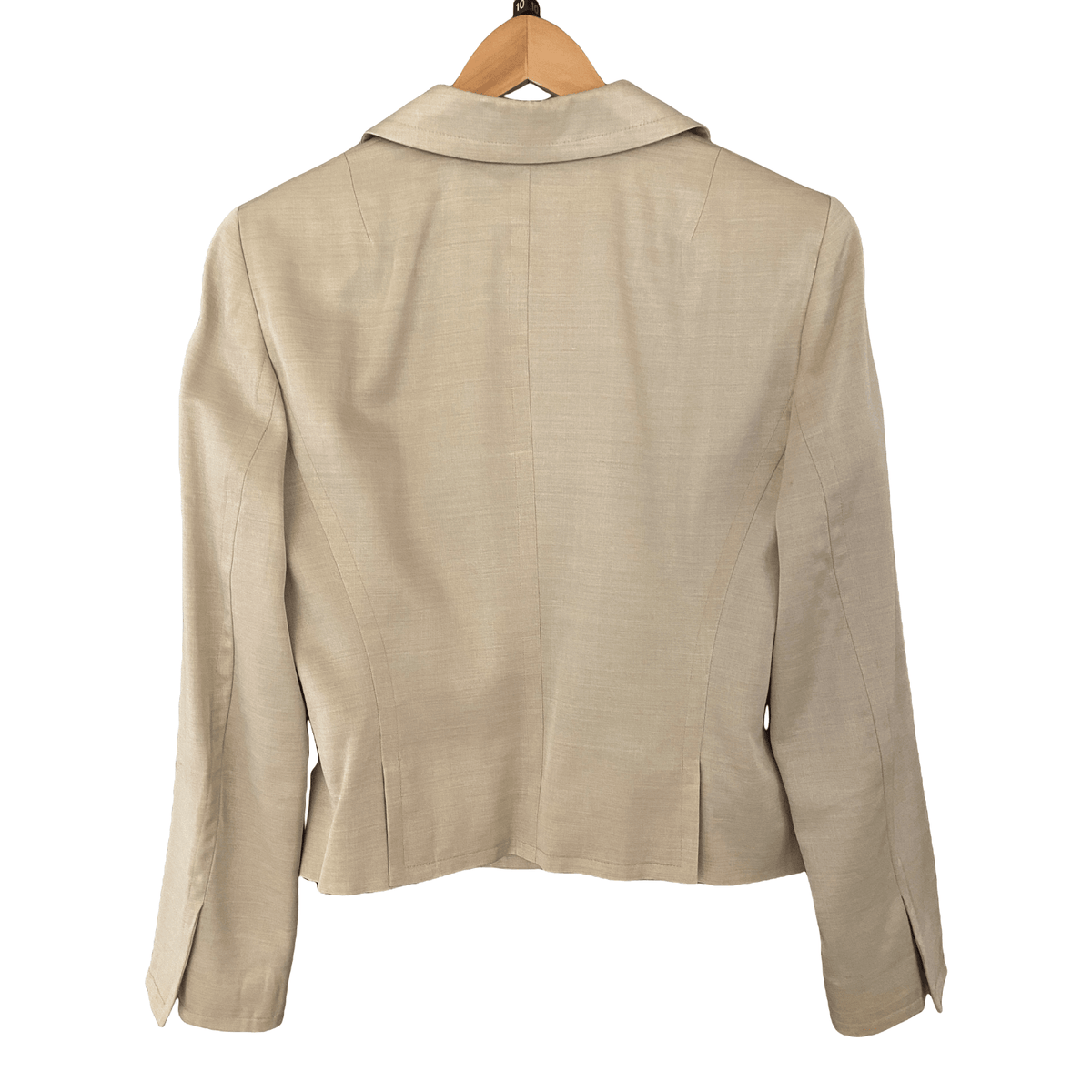 DKNY Silk Mix Jacket Cream Single Breasted Size 10 - Ava & Iva