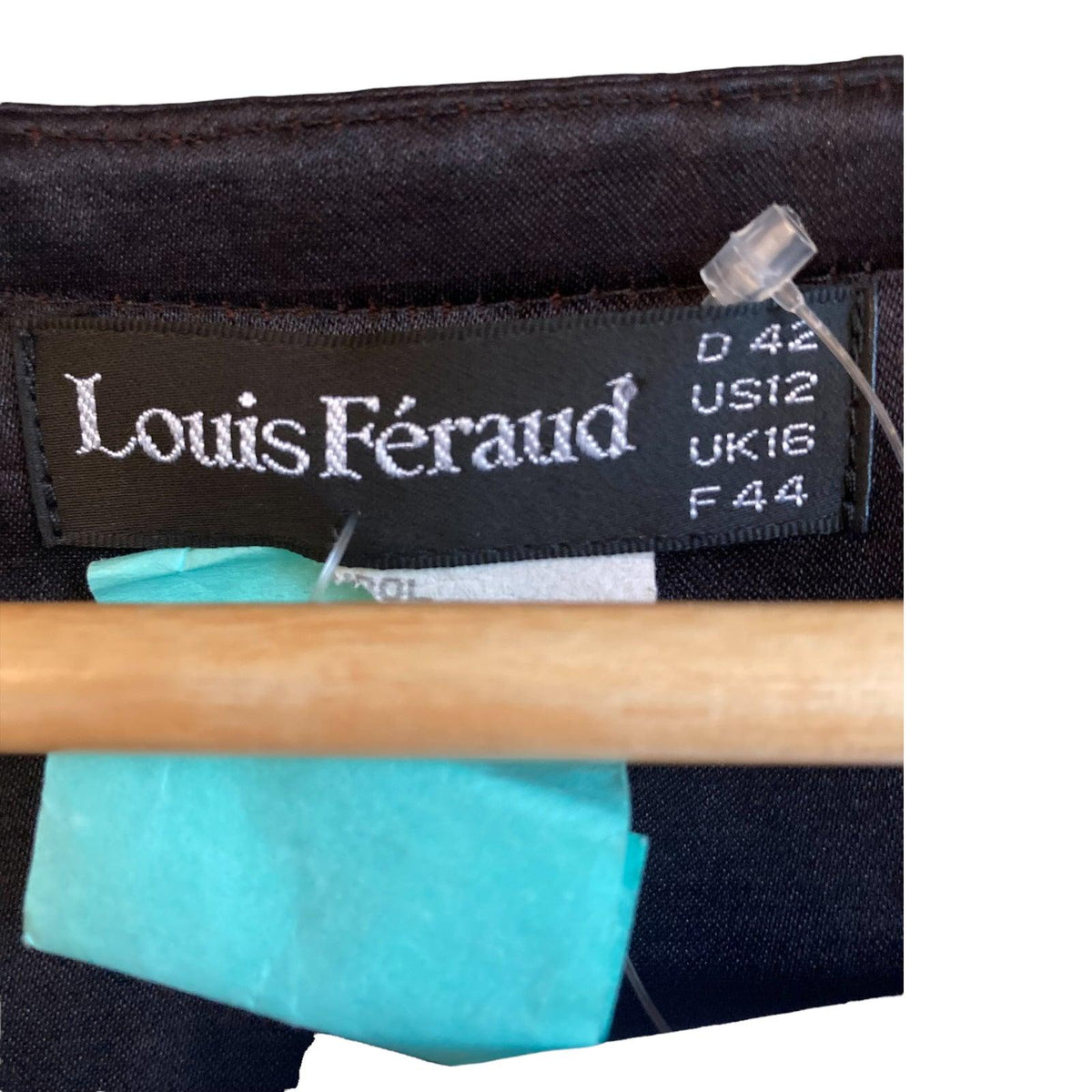 Vintage Louis Feraud Chocolate Brown Sleeveless Dress UK Size 16 - Ava & Iva