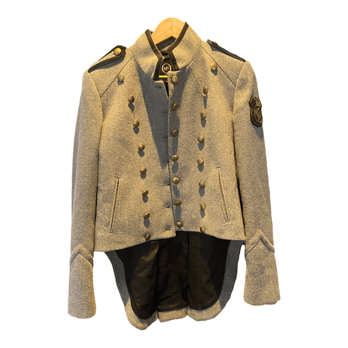 Alexander McQueen Grey Militry Style Jacket Size 44IT - Ava & Iva