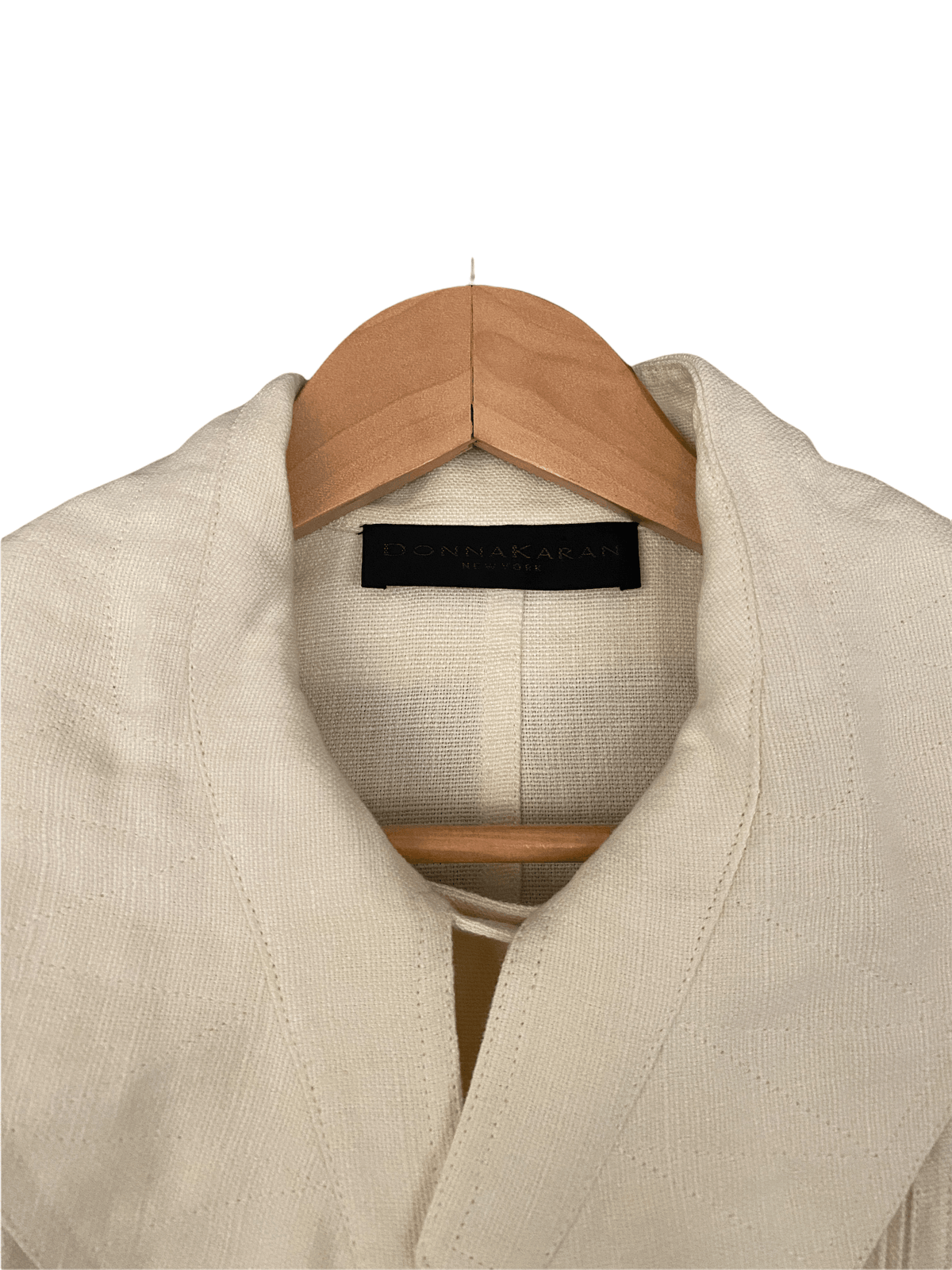 Donna Karan 100% Linen Jacket Cream UK SIze 12 - Ava & Iva