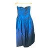 Carla Zampatti Strapless Blue Iridescent Gown UK Size 12 - Ava & Iva
