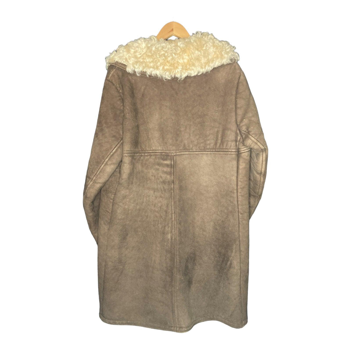 Amartex Sheepskin Brown Long Sleeved Coat UK Size 18 - Ava & Iva