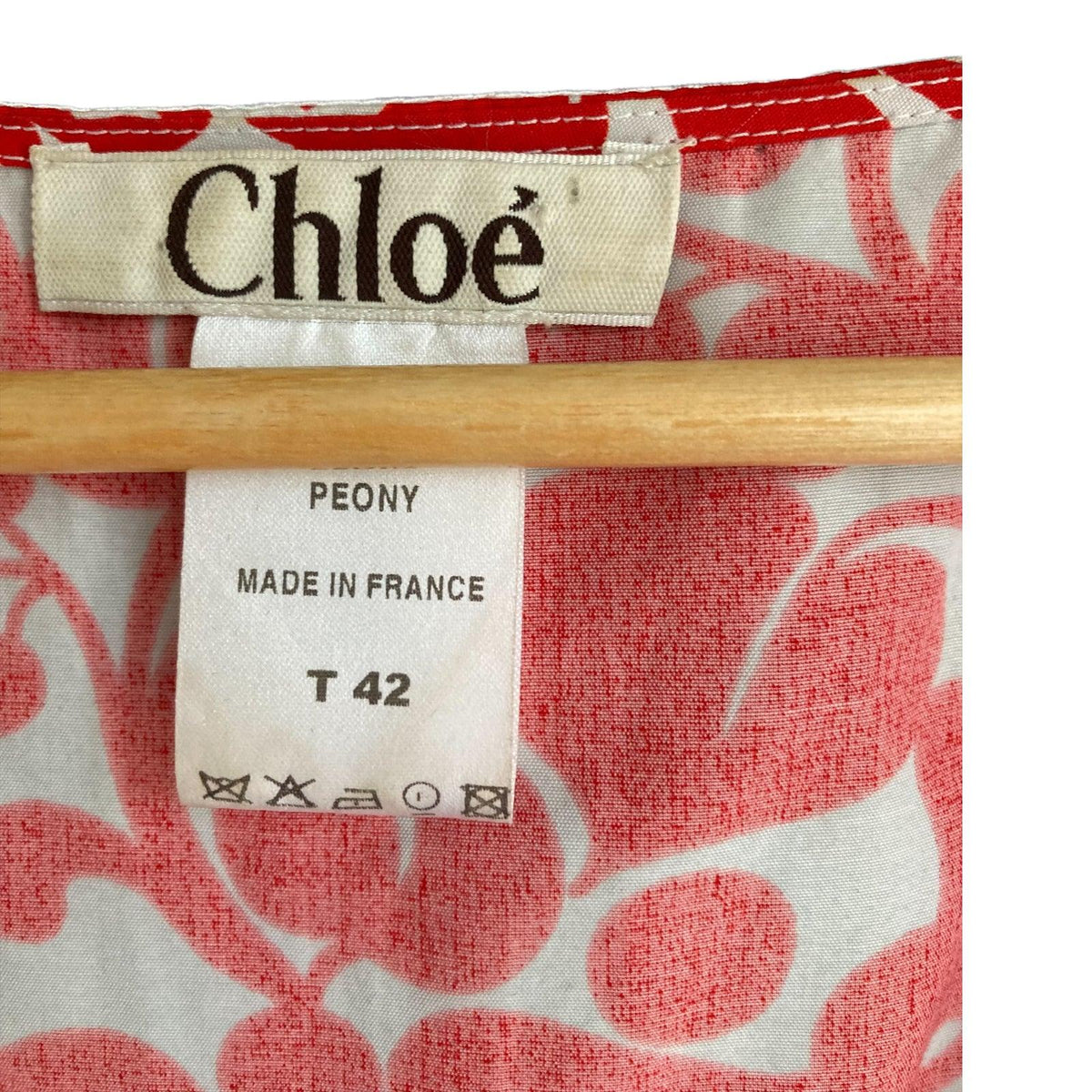 Chloe Red And White Patterned Sleeveless Dress UK Size 14 - Ava & Iva