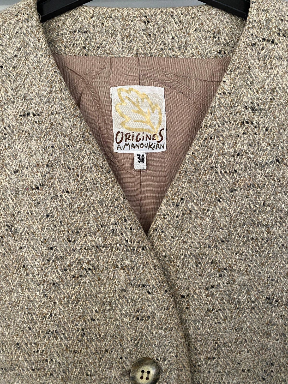 Alain Manoukian Origines Wool Mix Round Neck Jacket Size 38 UK10 - Ava & Iva