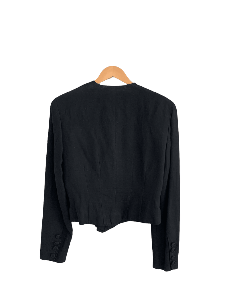 Mondi Jacket Black Embroidered EU38 UK Size 10 - Ava & Iva