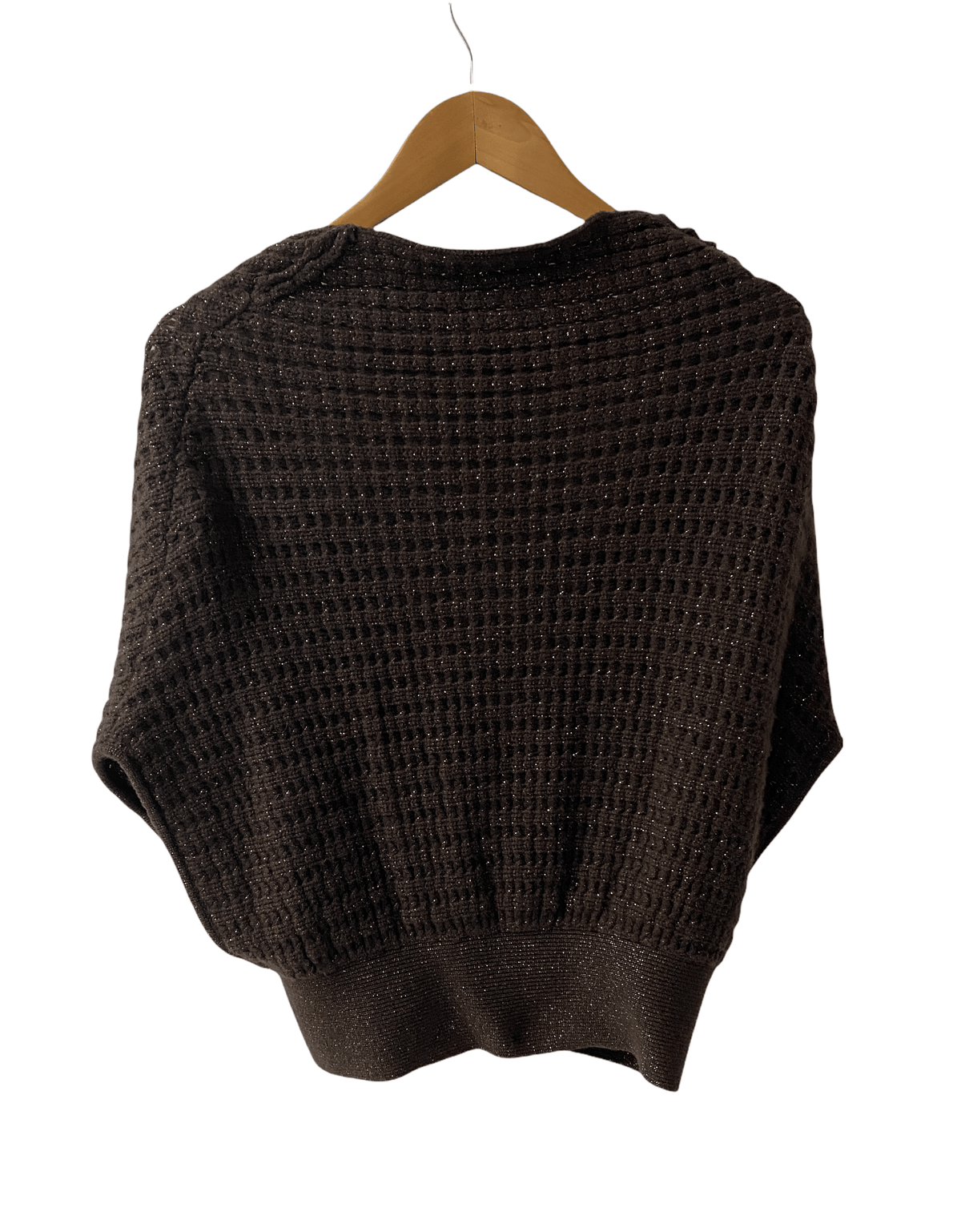 Mirage Cashmere Mix Shrug Brown and Gold Size S/M - Ava & Iva