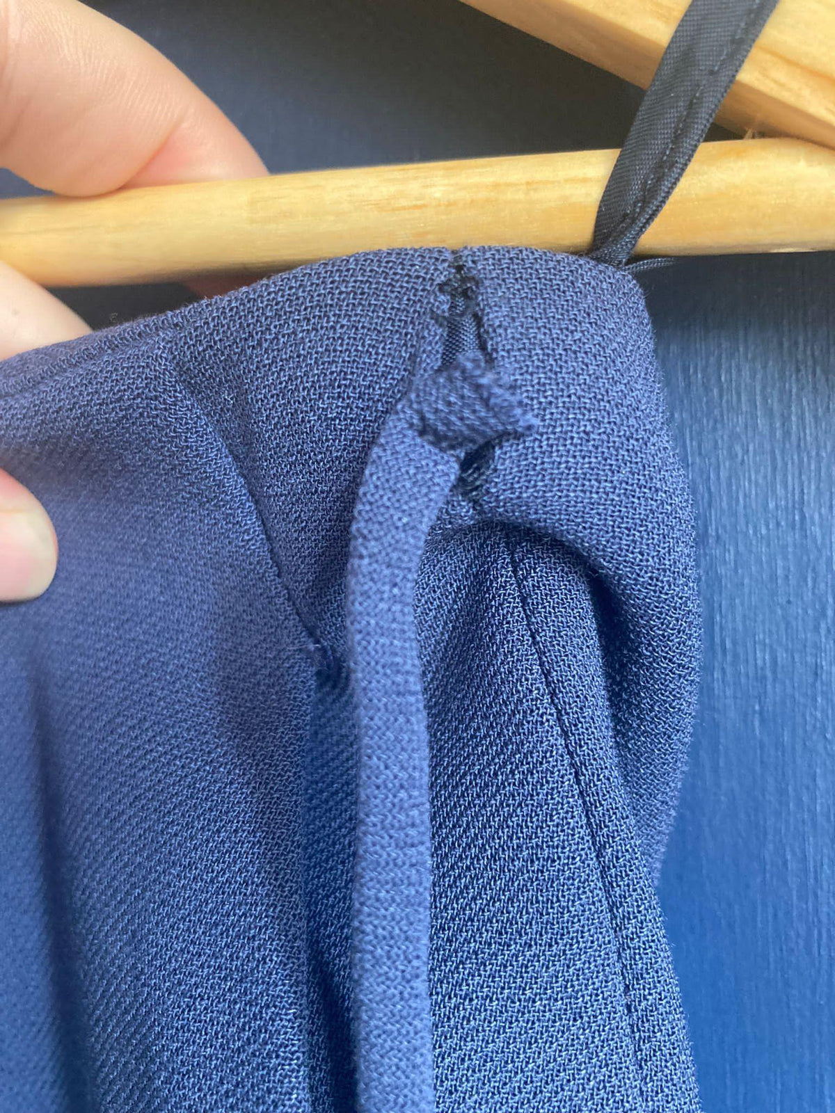 Armani Wool Navy Blue Trouser Suit UK Size 14 - Ava & Iva