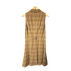 Moloh Wool Mid Brown Checked Sleeveless Dress UK Size 8 - Ava & Iva