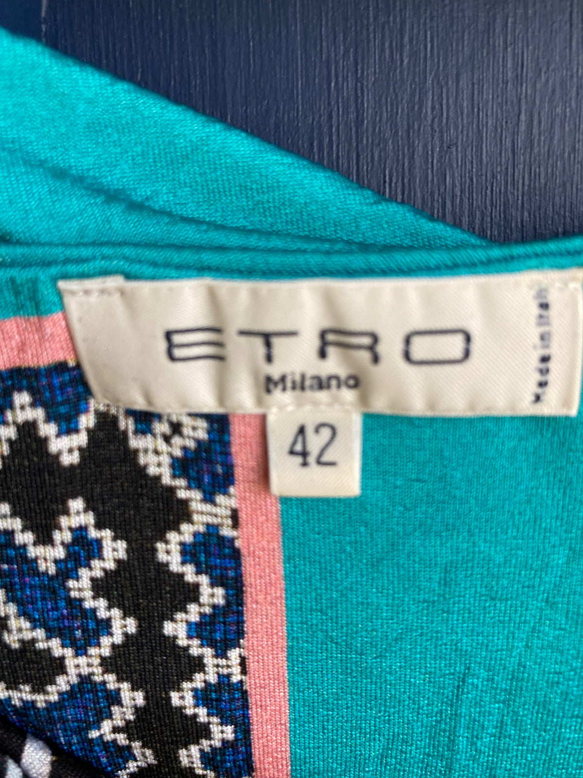 Etro Multi-Coloured Patterned Sleeveless Dress UK Size 10 - Ava & Iva