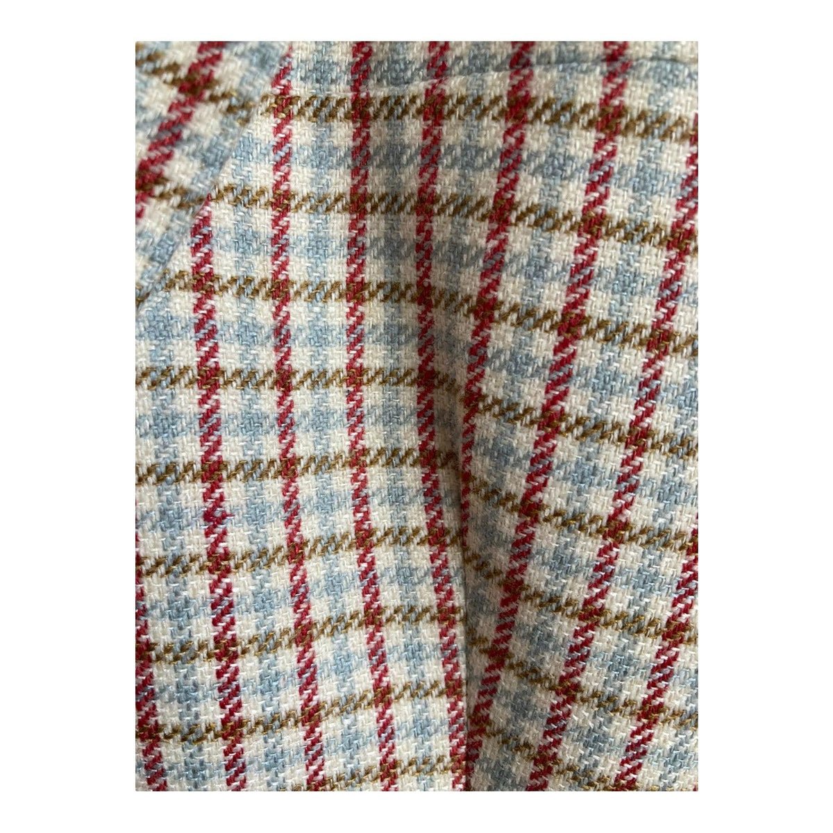 Aquascutum Wool Mix Cream Multi-Coloured Checked Skirt Suit UK Size 10 - Ava & Iva