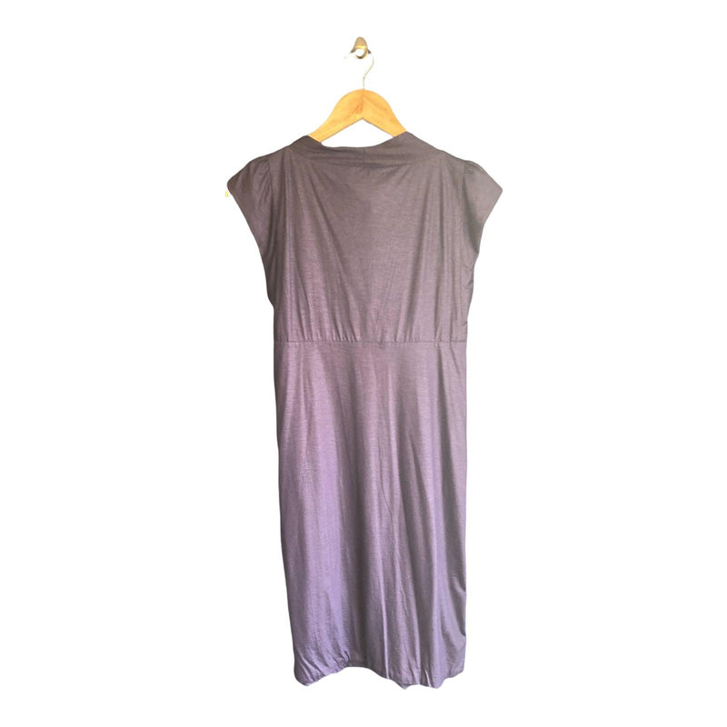 Vanessa Bruno Purple Capped Sleeved Dress Size 3 UK Size Medium - Ava & Iva