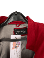Gavin Brown Vintage Deep Red Suede Bolero Jacket UK Size 12 - Ava & Iva