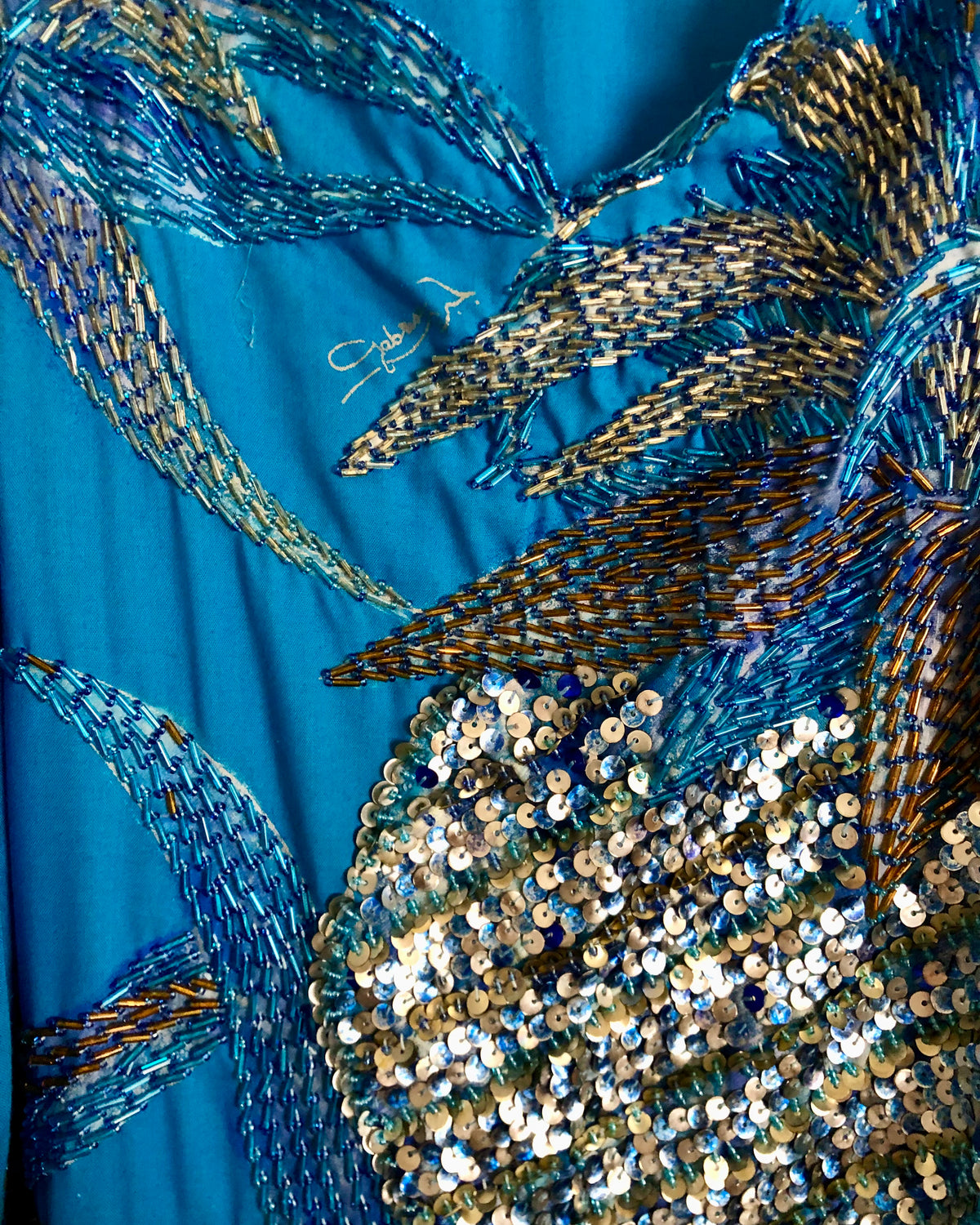 Gabrise 100% Cotton Short Sleeve Embellished Kaftan Style Midi Dress Electric Blue UK Size 16 - Ava & Iva