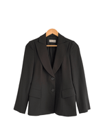 Emporio Armani Wool Single Breasted Jacket Black IT40 UK Size 8 - Ava & Iva