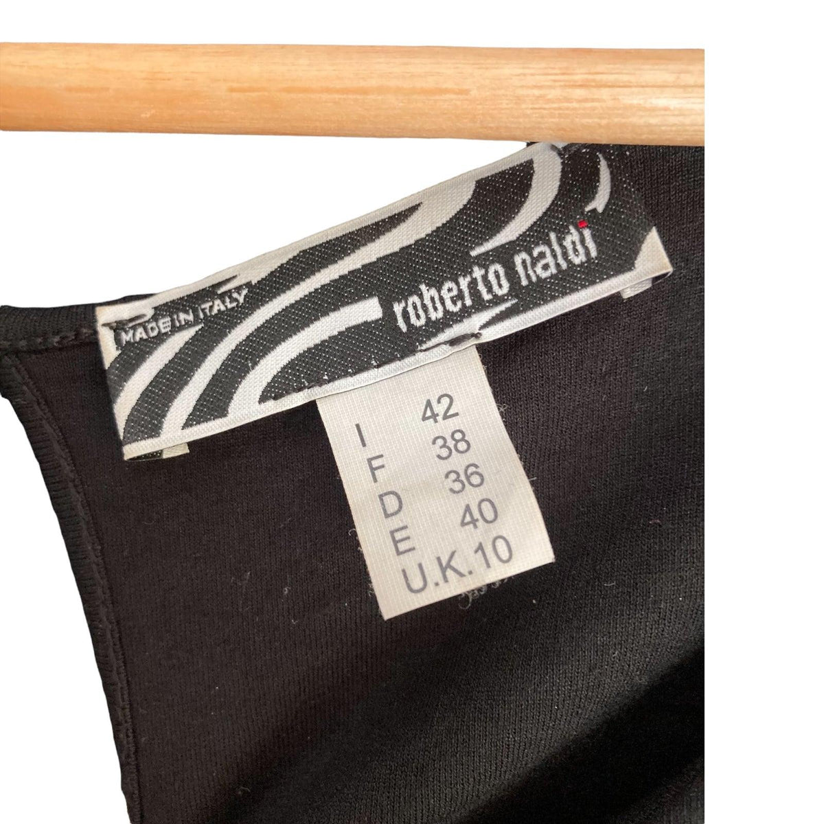 Roberto Naldi Black Patterned Two Piece Sleeveless Dress And Shrug UK Size 10 - Ava & Iva