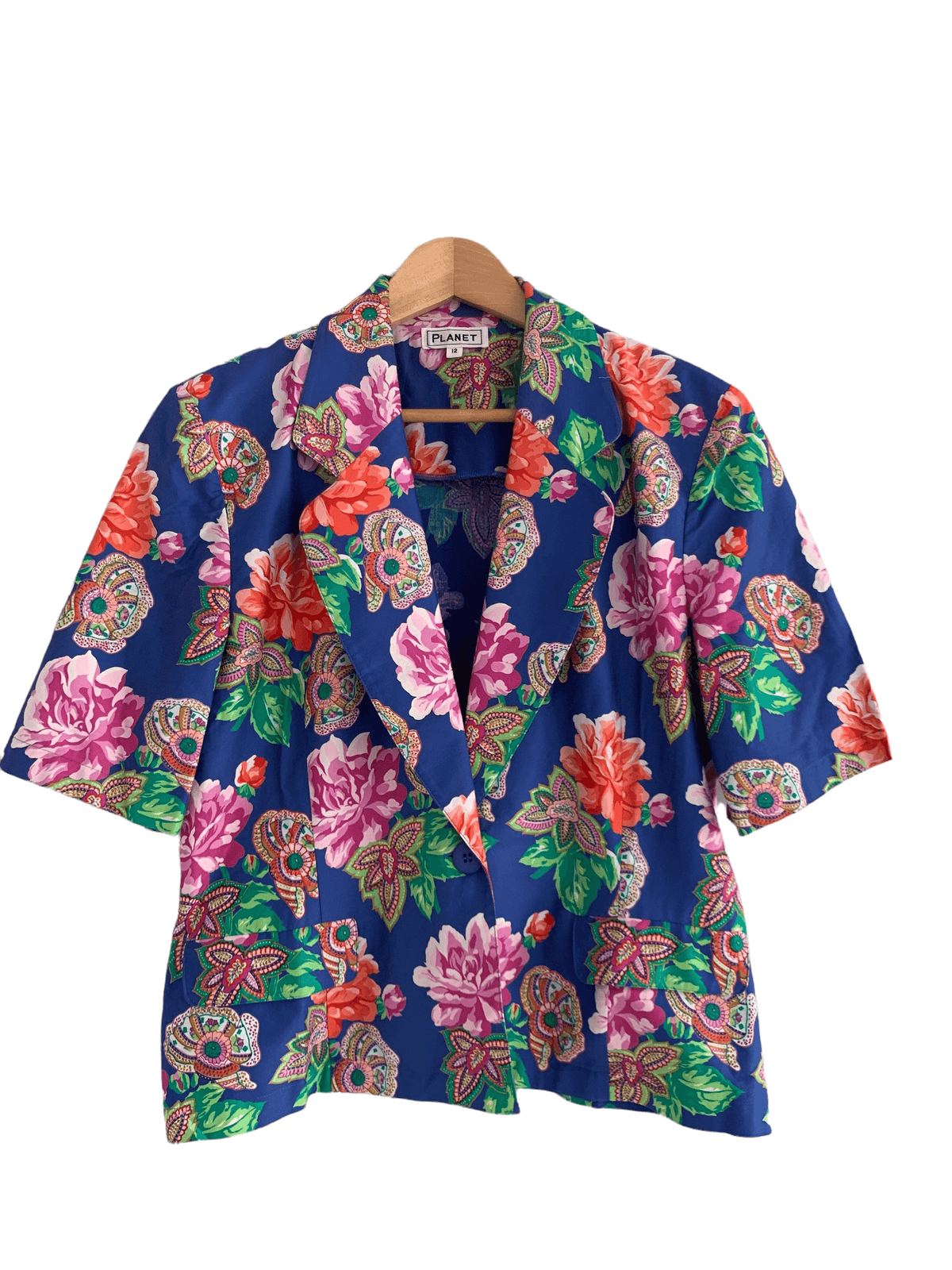 Planet 100% Cotton Jacket Multicoloured UK Size 12 - Ava & Iva