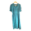Vivien Smith Cotton Emerald Green Short Sleeved Dress UK Size 12 - Ava & Iva