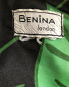 Benina London Vintage 7/8 Sleeve Maxi Dress Green Multi Floral Print UK Size 10-12 - Ava & Iva