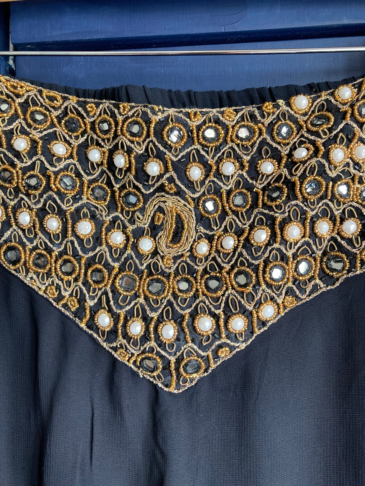 Vintage Black Long Length Skirt UK Size 10 - Ava & Iva