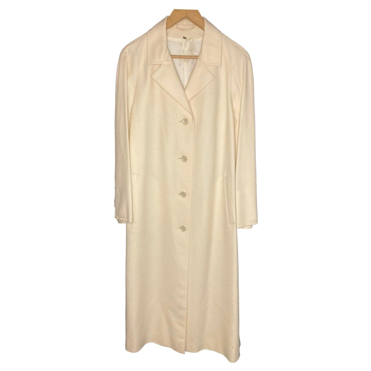 Admyra Wool Pale Yellow Long Sleeved Coat UK Size 12 - Ava & Iva