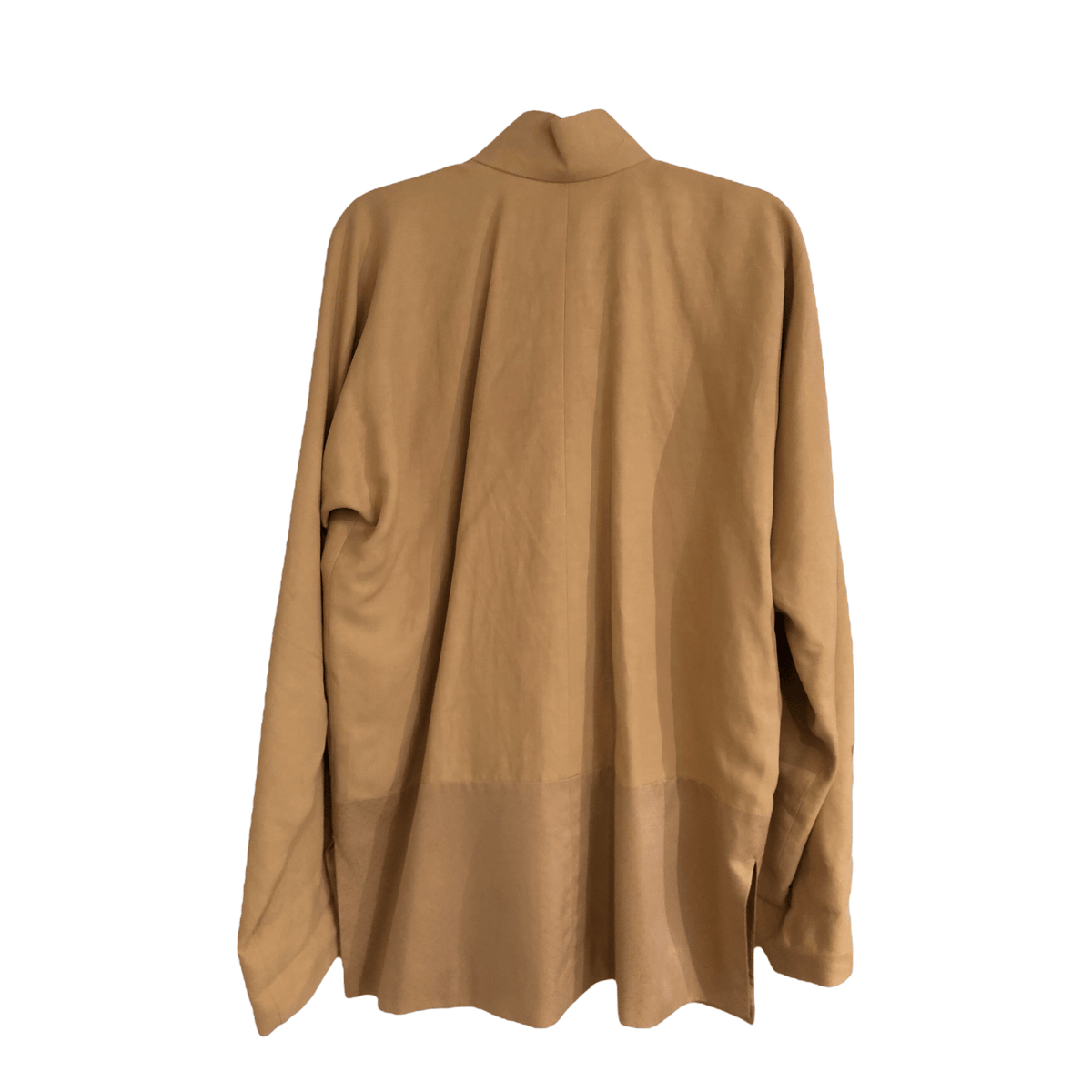 Shanghai Tang Silk & Linen Blend Long Sleeve Jacket Beige Oatmeal UK Size 6 - Ava & Iva