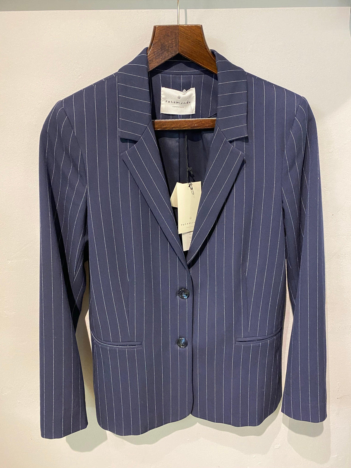 Rosemunde "Vigga" Pinstripe Jacket Navy Uk Size 10 BNWT RRP £164 - Ava & Iva