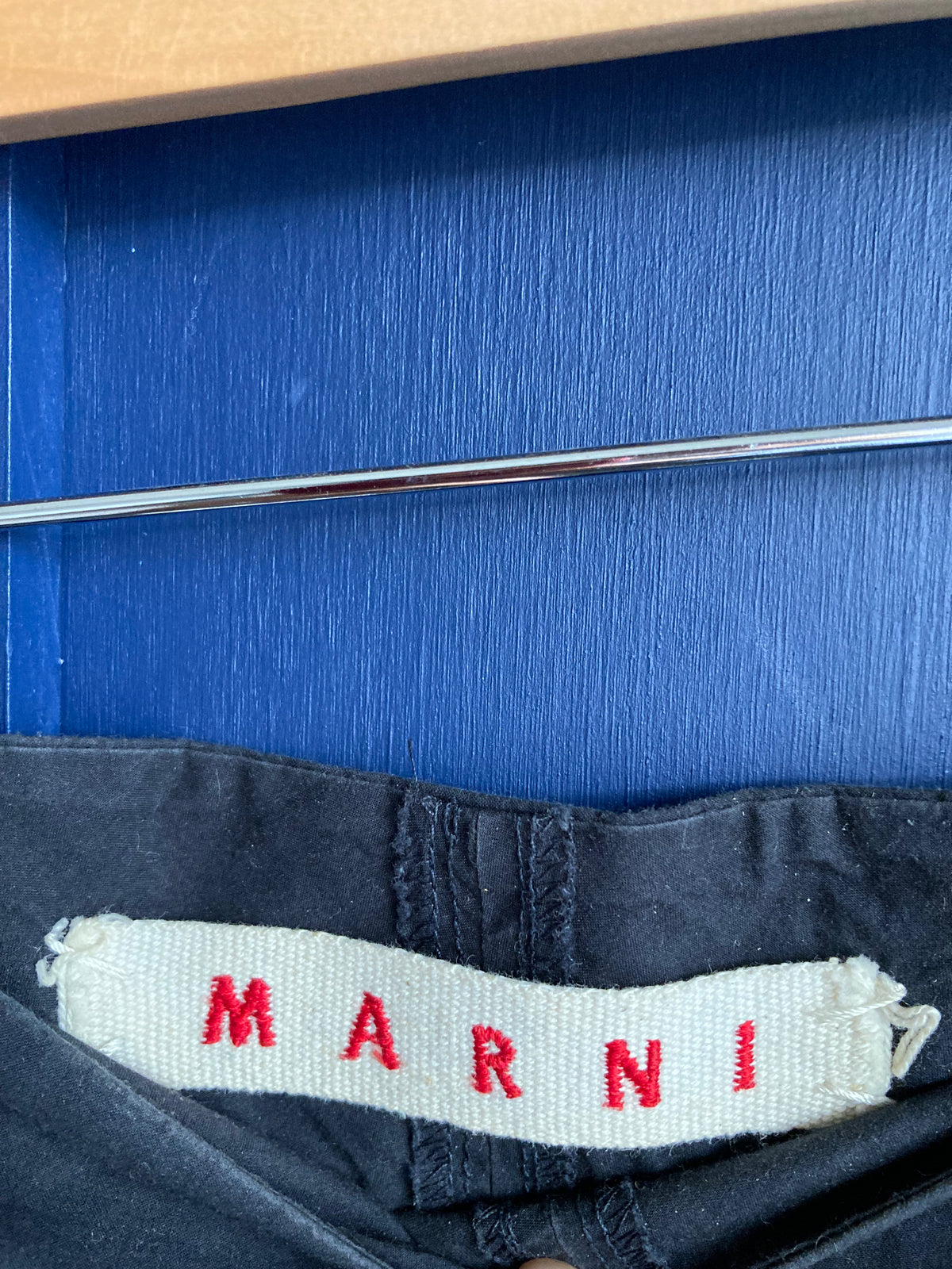 Marni Cotton Black A Line Skirt UK Size 10 - Ava & Iva