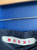 Marni Cotton Black A Line Skirt UK Size 10 - Ava & Iva