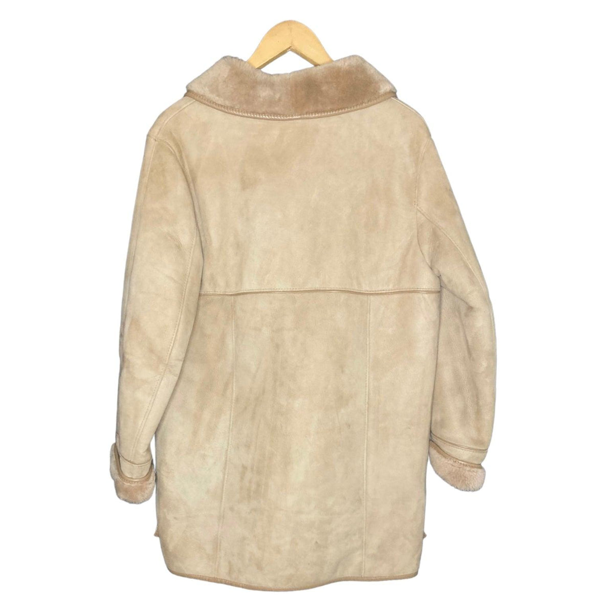 Tanns Of Taunton Real Lambskin Natural Long Sleeved Coat UK Size 14 - Ava & Iva