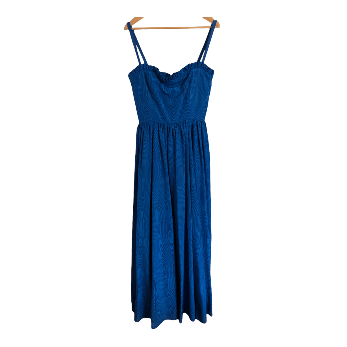A Cut Above Vintage Sleeveless Summer Maxi Dress Electric Blue UK Size 8-10 - Ava & Iva