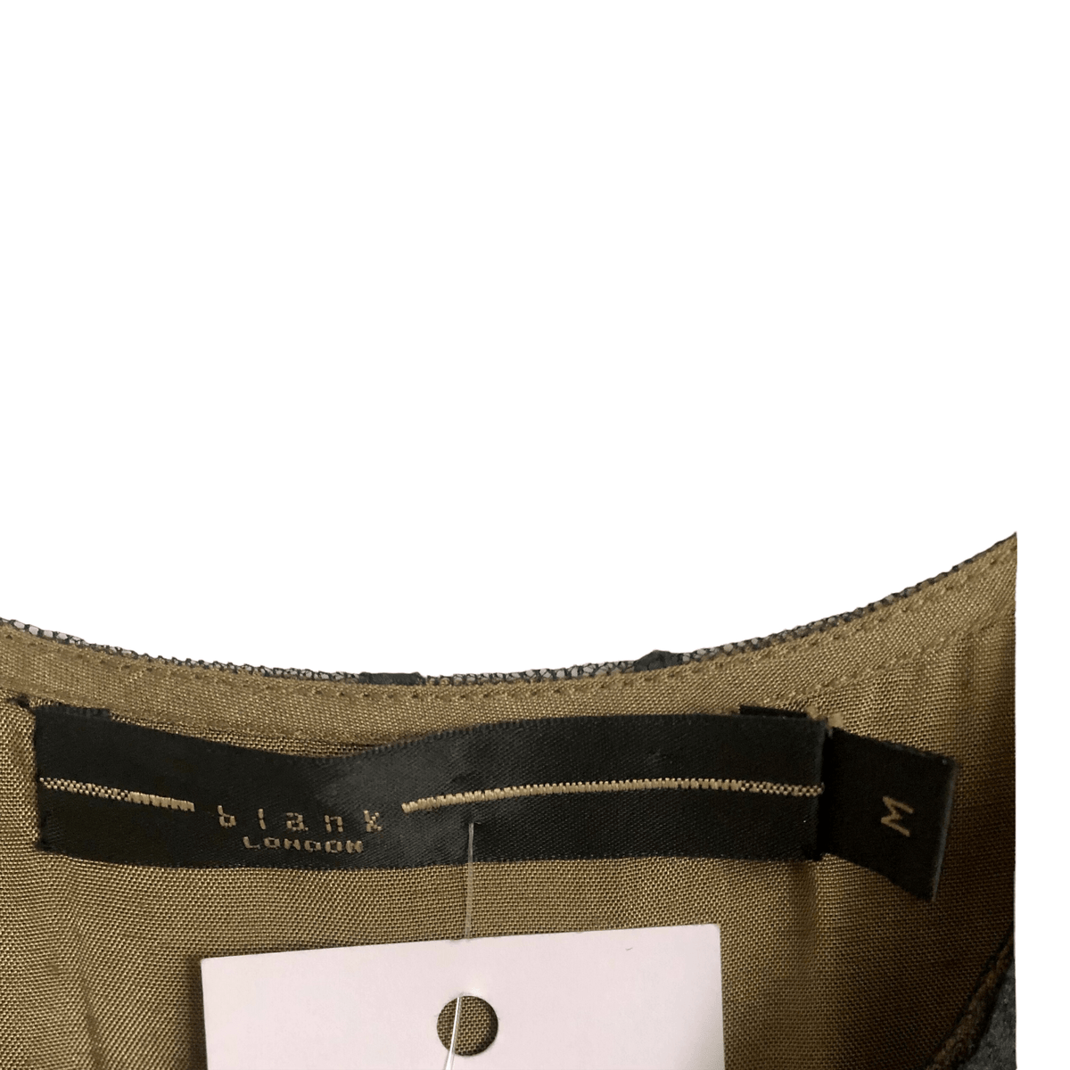 Blank Silk Nylon Sleeveless Teal & Gold Embroidered Wrap Dress Size M - Ava & Iva