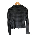 Tramontana Cotton Black With Grey Pattern Biker Style Jacket UK Size Medium - Ava & Iva