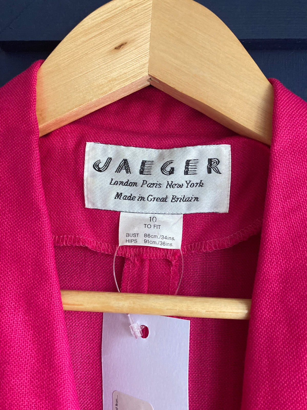 Jaeger Cerise Pink Short Sleeved Dress UK Size 10 - Ava & Iva