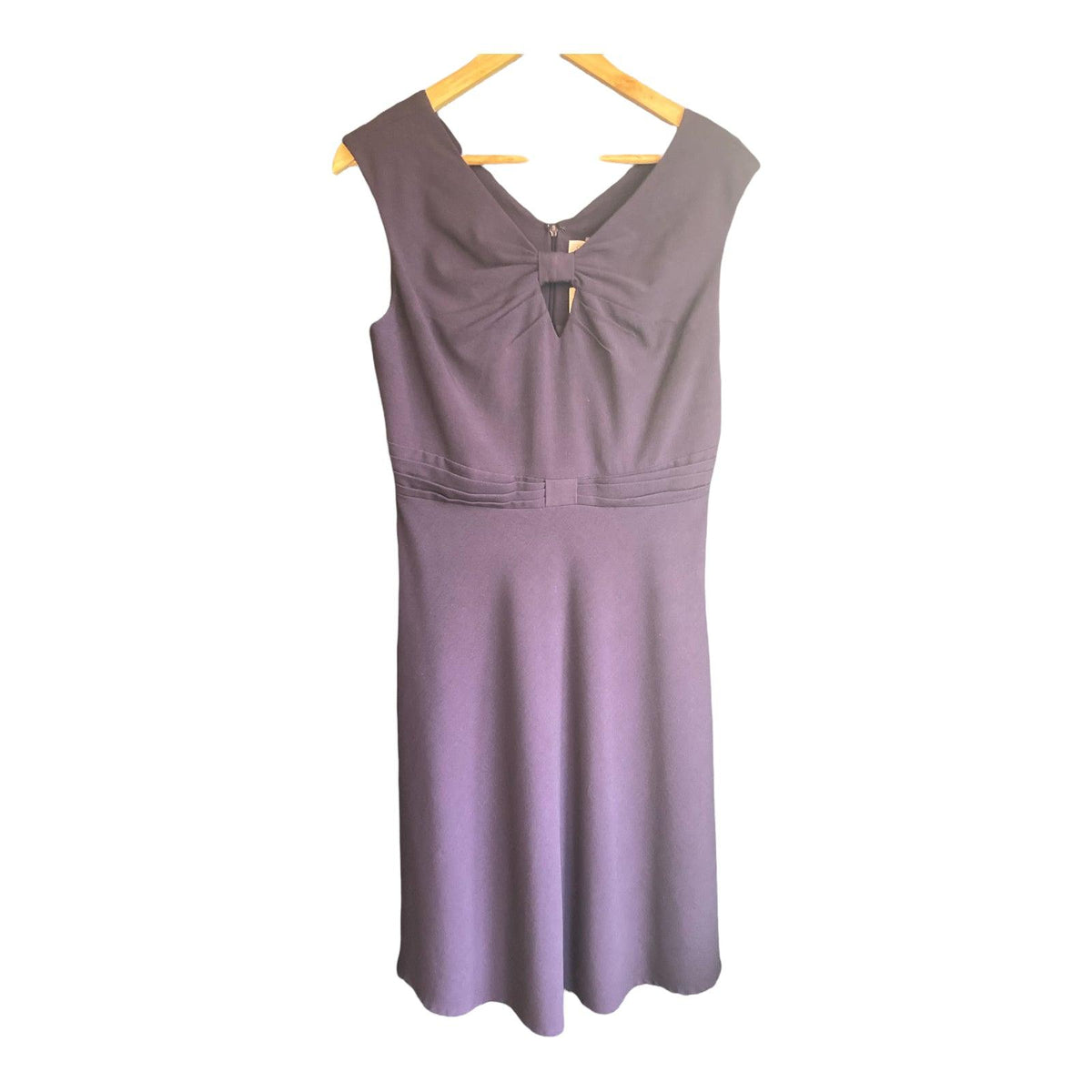 Calvin Klein Purple Bow Fronted Sleeveless Dress UK Size 8 - Ava & Iva
