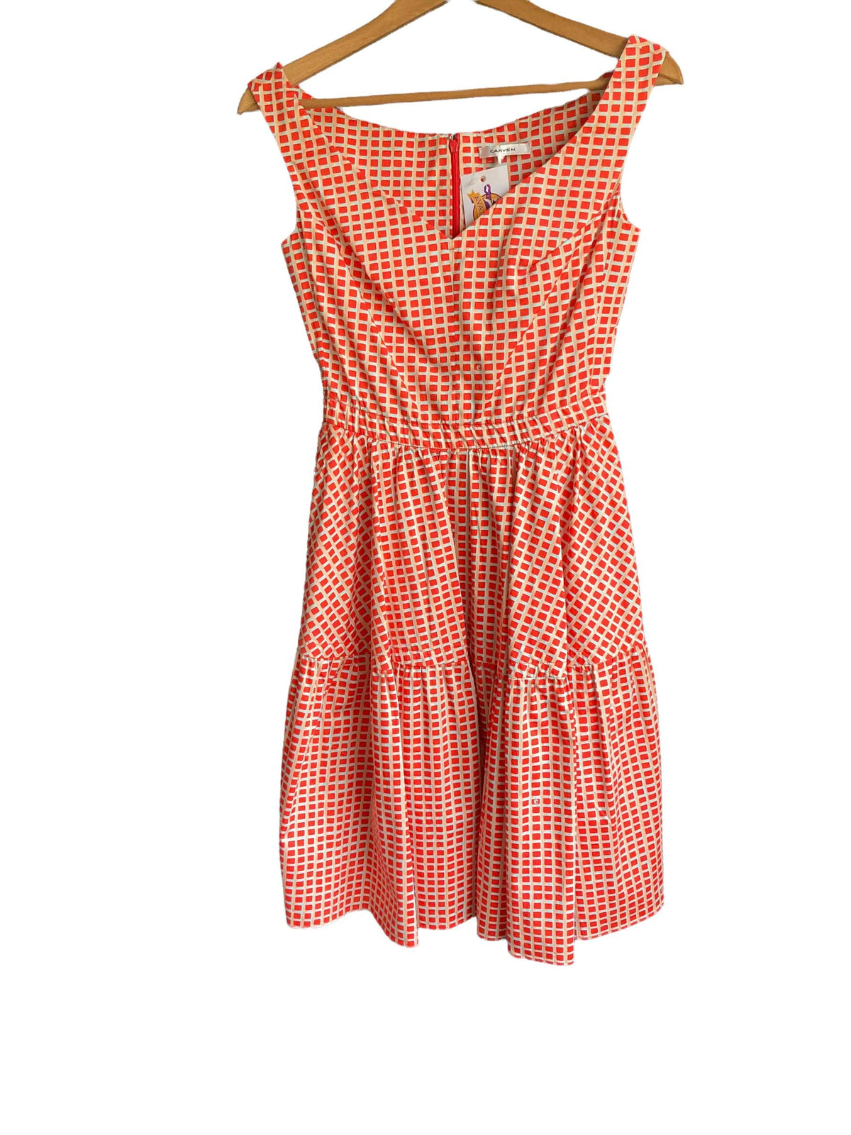 carven orange dress Carven Crepe Woven Tie Front Dress Orange, $790 | Neiman Marcus