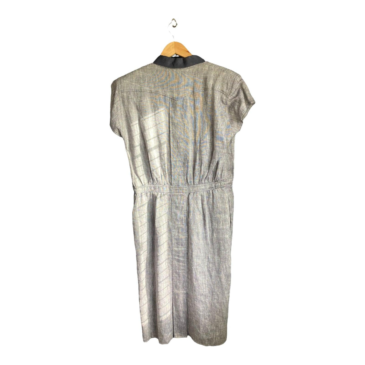 Valentino Linen Blue short Sleeve Dress UK Size 12 - Ava & Iva