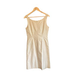 Laurel Silk Blend Pale Gold Sleeveless Shift Dress Size 36 UK Size 8 - Ava & Iva