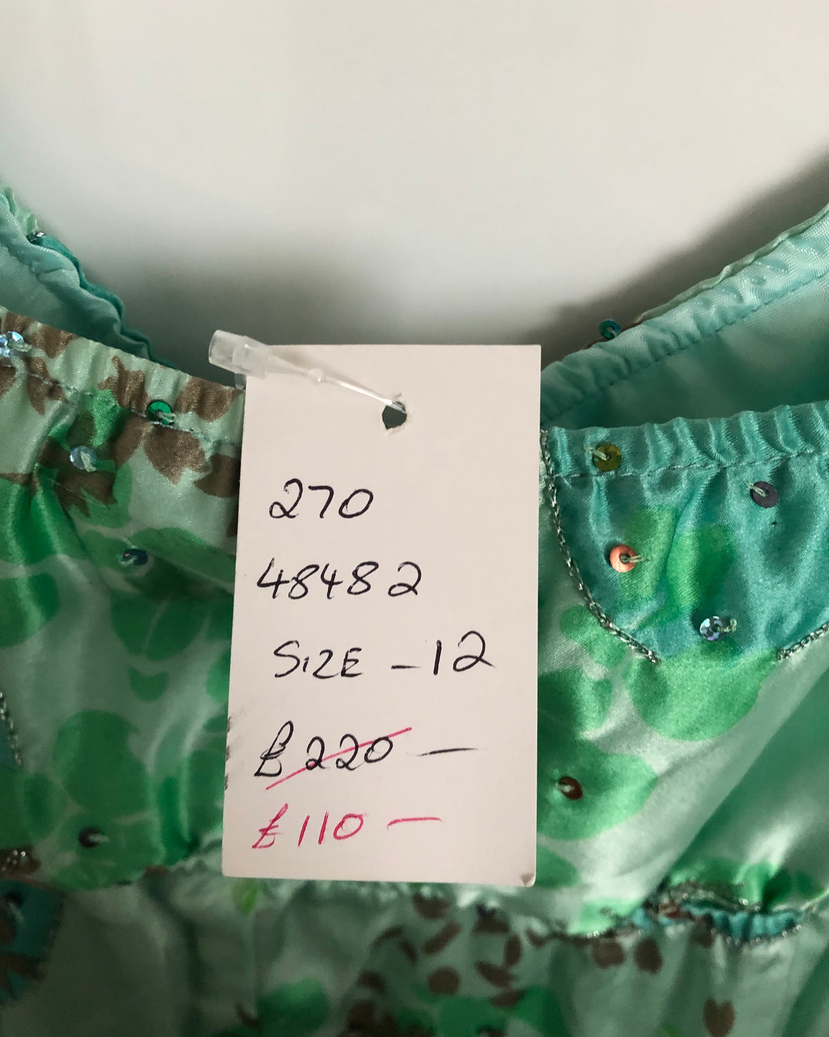 Avoca Anthology Vintage Silk Sleeveless Maxi Summer Dress Green Multi Embellished Floral Print BNWT UK Size 6-8 - Ava & Iva