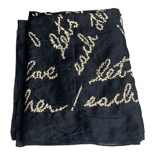 Moschino Black with Love Embroidery Scarf - Ava & Iva
