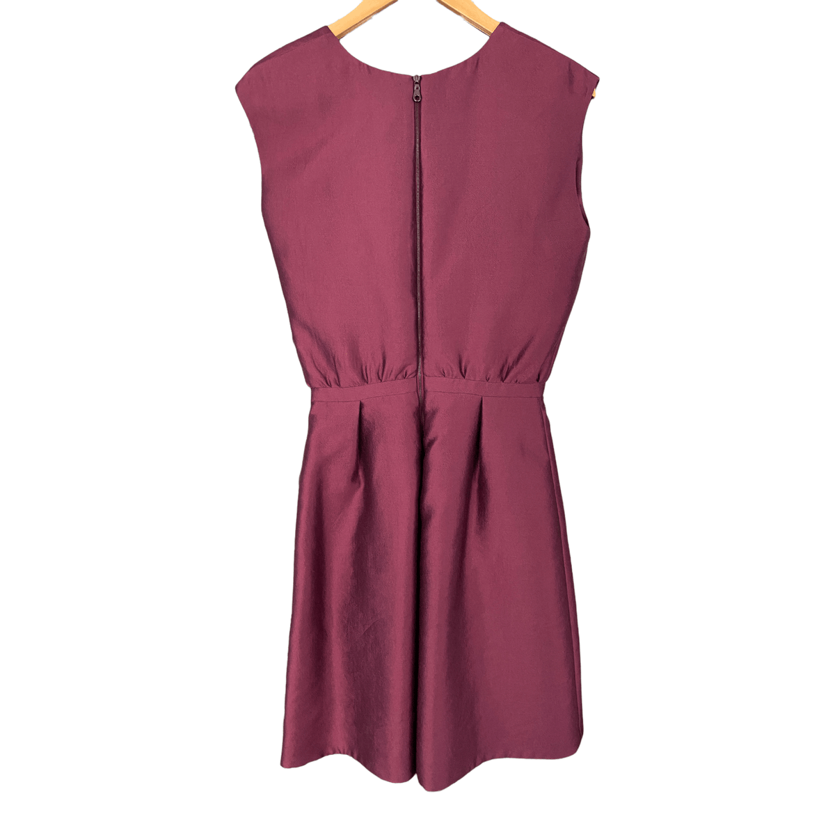 Mulberry Skater Dress Fully Lined Burgundy UK Size 8 - Ava & Iva